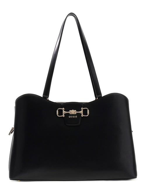 Guess Janie Logo Carryall Tote Bag In Black For Women