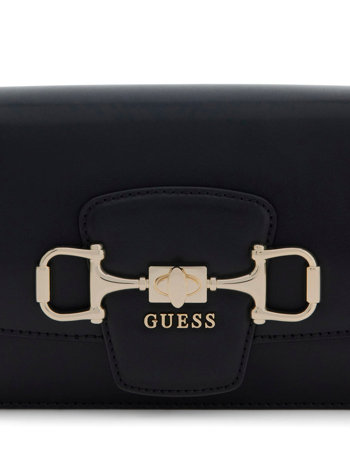 Guess Janie Logo Cross Body Bag In Black For Women