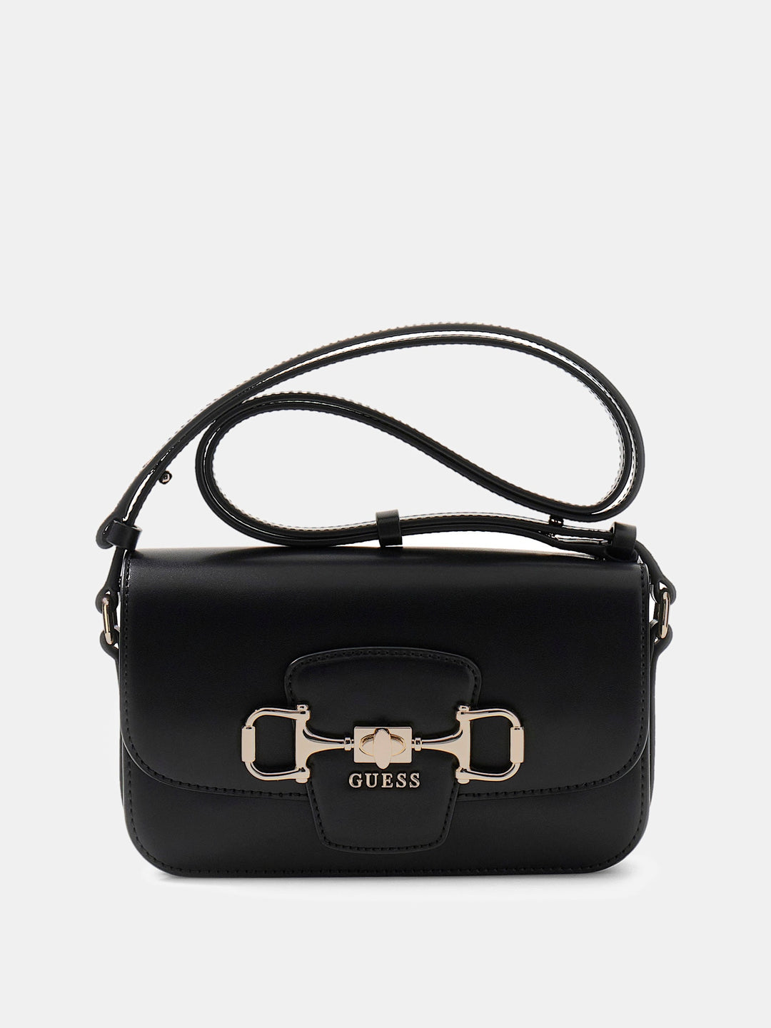 Guess Janie Logo Cross Body Bag In Black For Women