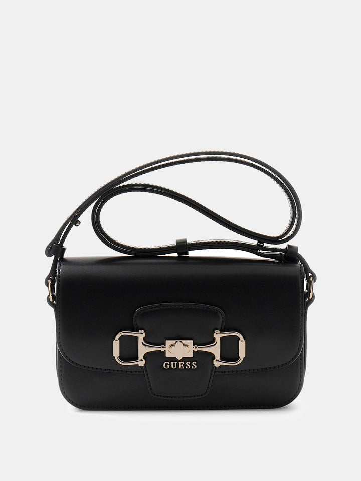 Guess Janie Logo Cross Body Bag In Black For Women