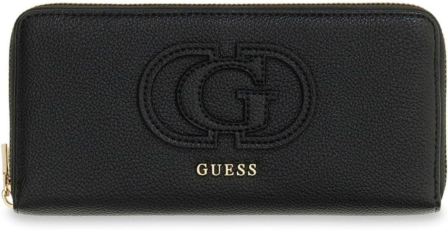 Guess Isola Logo Maxi Wallet In Black For Women