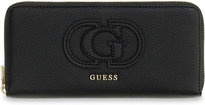 Guess Isola Logo Maxi Wallet In Black For Women