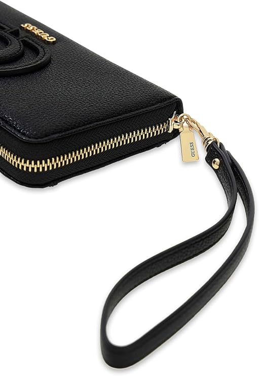 Guess Isola Logo Maxi Wallet In Black For Women