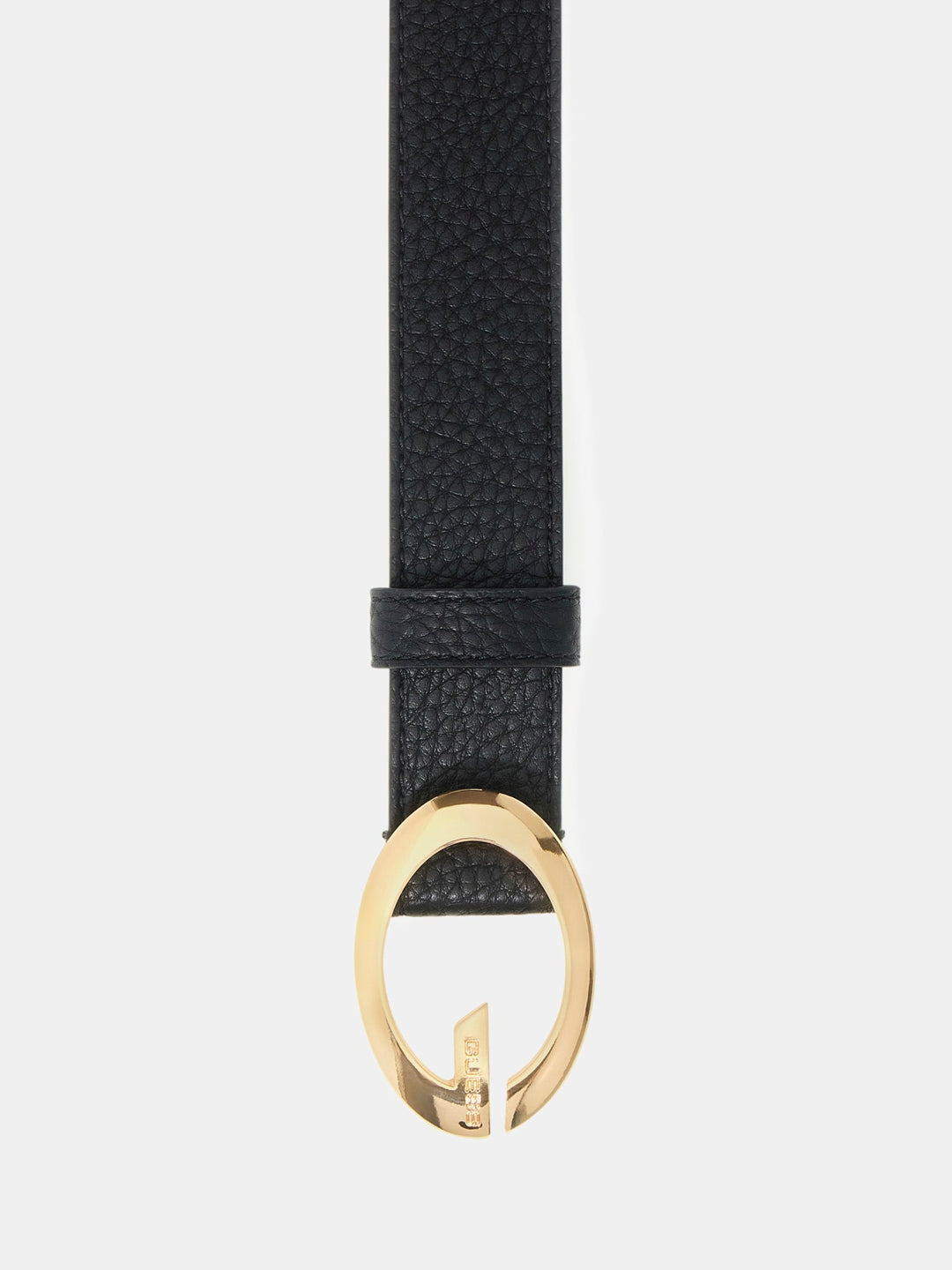 Guess Camden Golden G Logo Belt In Black For Women