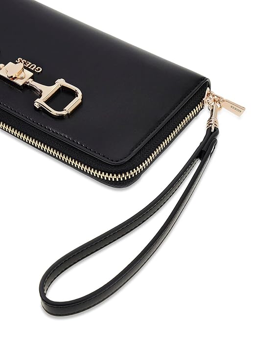 Guess Janie Slg Maxi Wallet In Black For Women