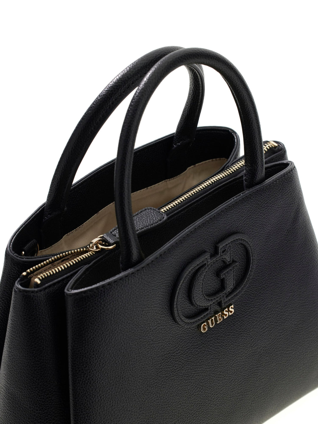 Guess Isola Logo 3 Compartment Handbag In Black For Women