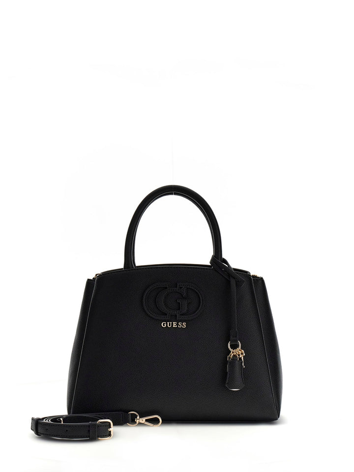 Guess Isola Logo 3 Compartment Handbag In Black For Women