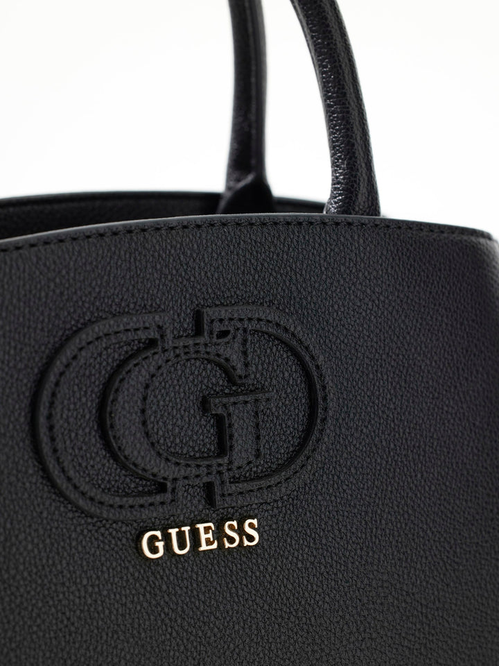 Guess Isola Logo 3 Compartment Handbag In Black For Women