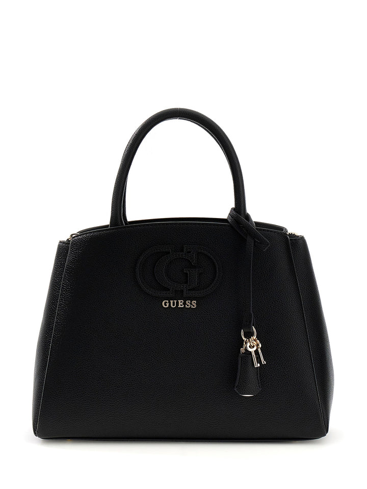 Guess Isola Logo 3 Compartment Handbag In Black For Women