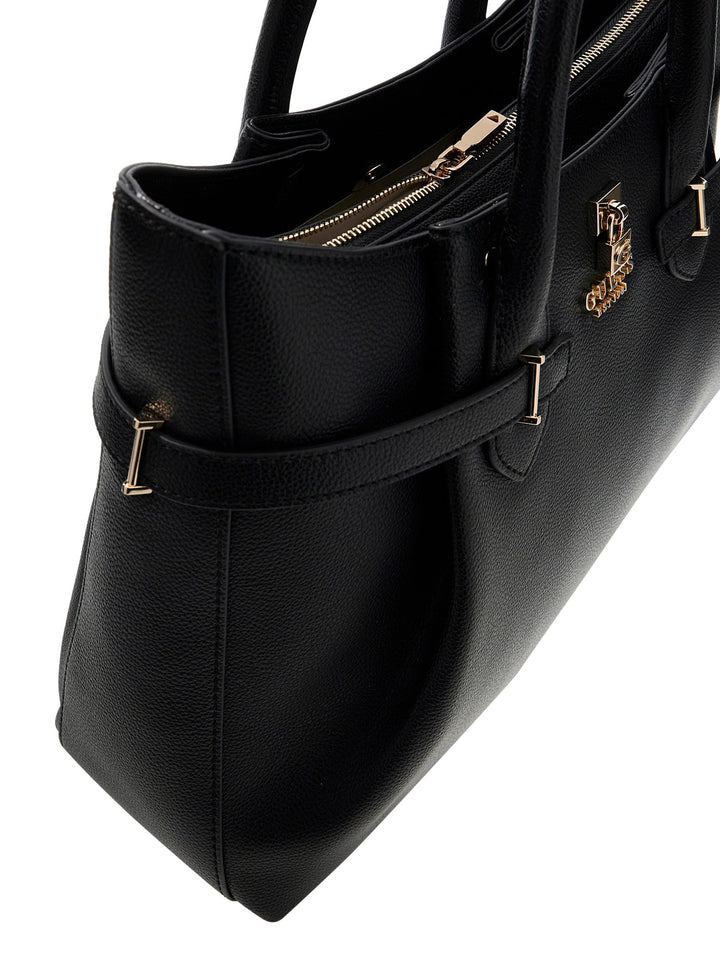 Guess Yesba Saffiano Handbag In Black For Women