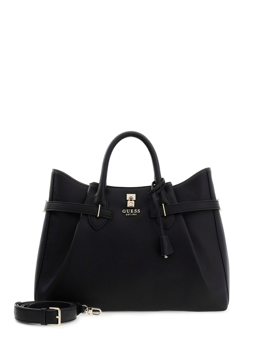 Guess Yesba Saffiano Handbag In Black For Women