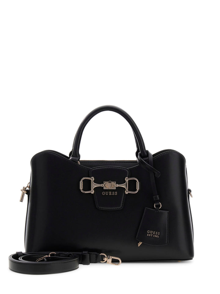 Guess Janie Adjustable Shoulder Strap Handbag In Black For Women