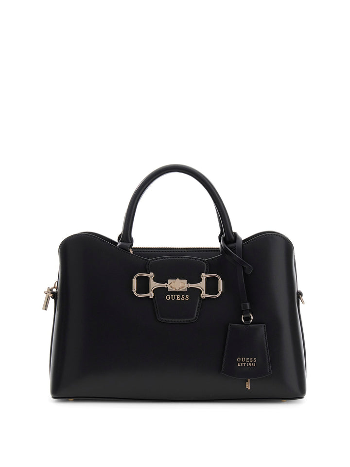 Guess Janie Adjustable Shoulder Strap Handbag In Black For Women
