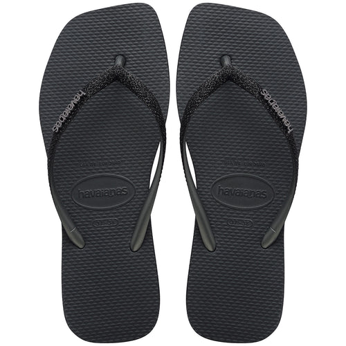 Havaianas Slim Square Sparkle In Black For Women