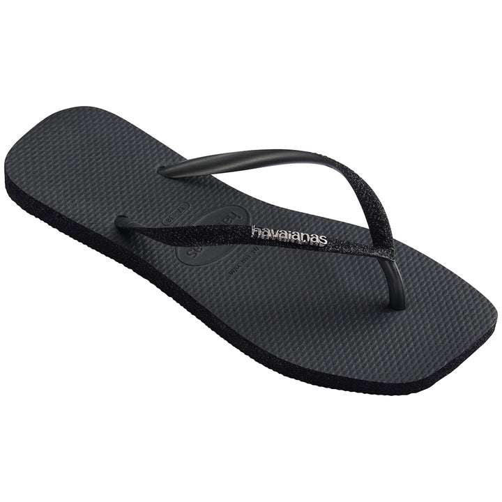 Havaianas Slim Square Sparkle In Black For Women
