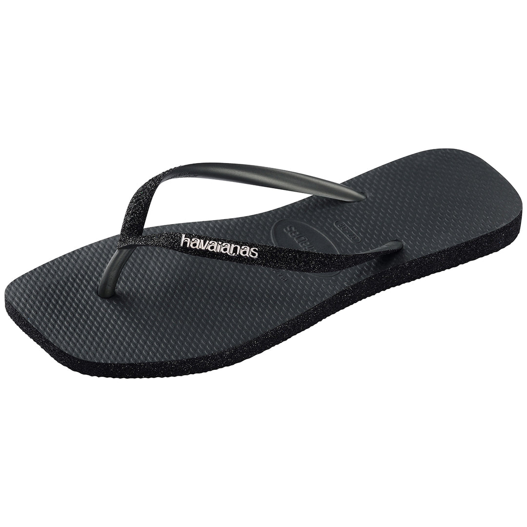 Havaianas Slim Square Sparkle In Black For Women