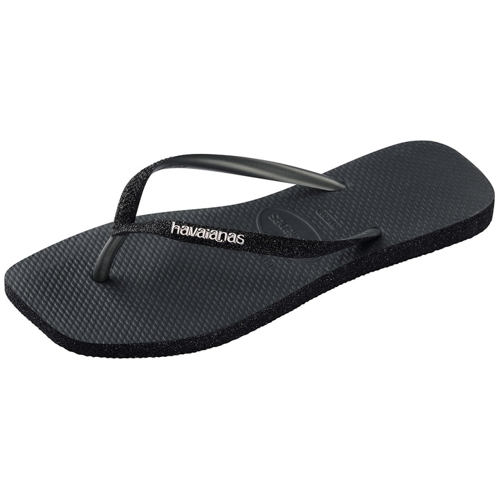 Havaianas Slim Square Sparkle In Black For Women