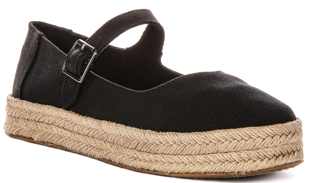 Toms Carolina Mary Jane In Black For Women