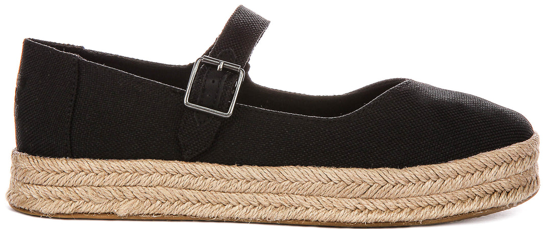 Toms Carolina Mary Jane In Black For Women