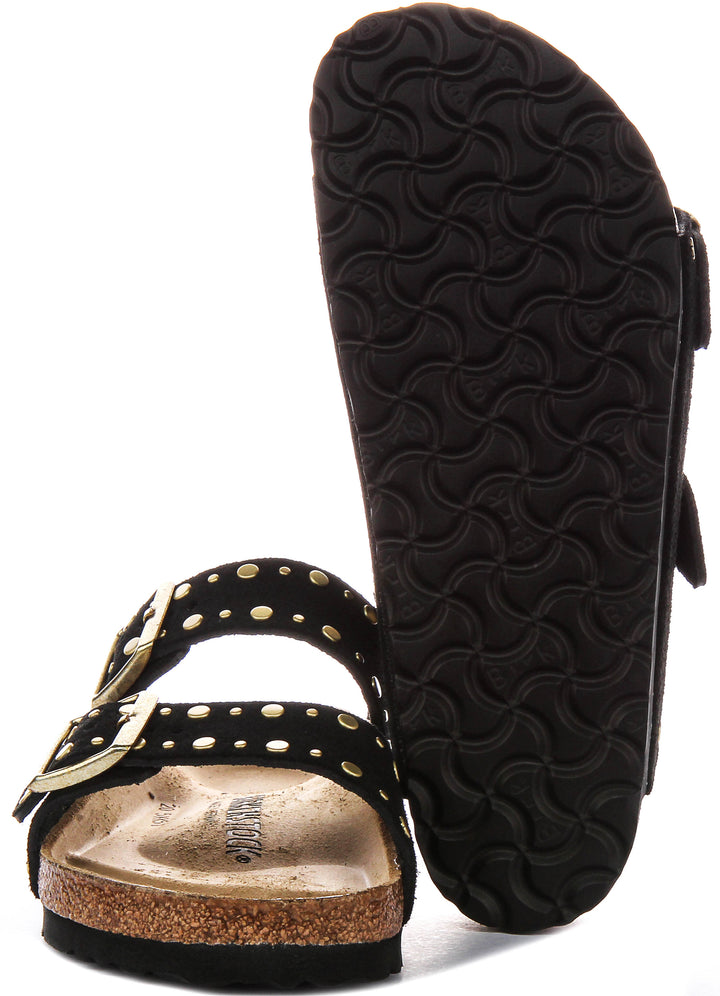 Birkenstock Arizona Rivet In Black For Women | Regular Fit
