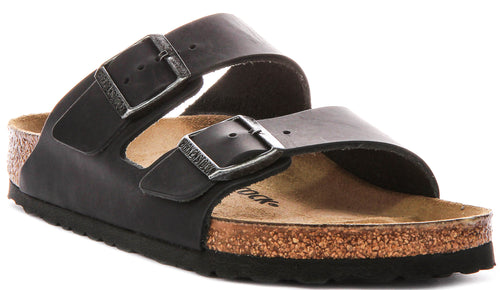 Birkenstock Arizona Bs In Black Leather | Regular Fit