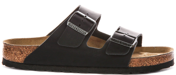 Birkenstock Arizona Bs In Black Leather | Regular Fit