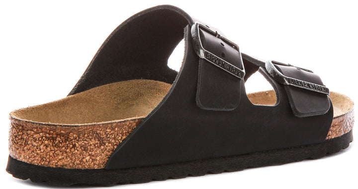 Birkenstock Arizona Bs In Black Leather | Regular Fit