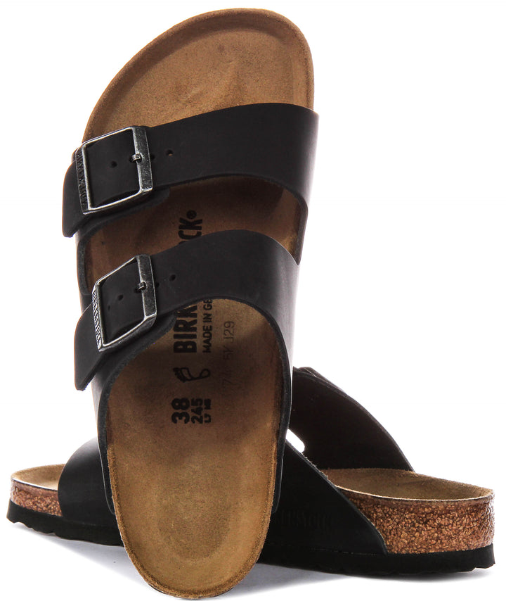 Birkenstock Arizona Bs In Black Leather | Regular Fit