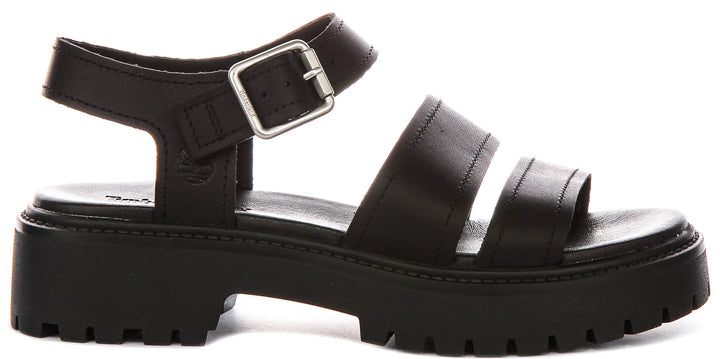 Timberland Stone Street Back Strap Sandal In Black For Women