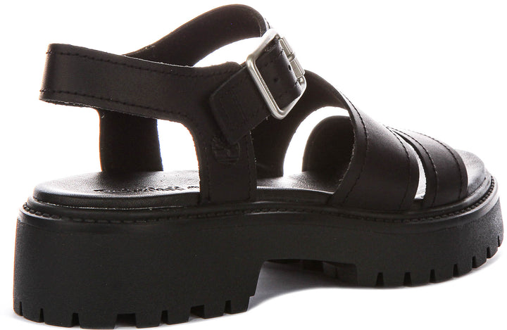 Timberland Stone Street Back Strap Sandal In Black For Women