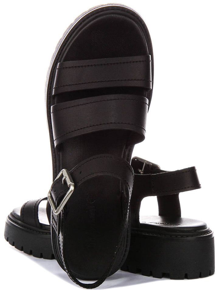Timberland Stone Street Back Strap Sandal In Black For Women