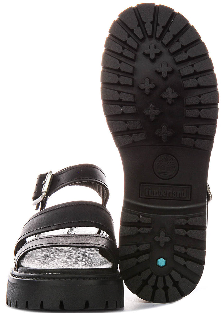 Timberland Stone Street Back Strap Sandal In Black For Women