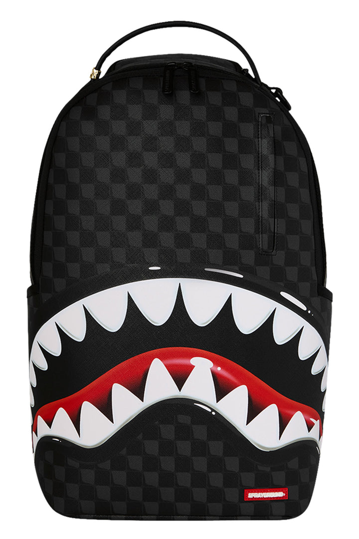 Sprayground Sharks In Paris Hyper Puff Backpack In Black