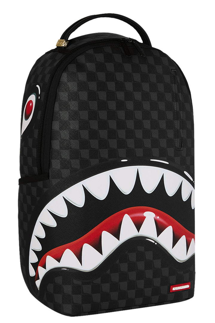 Sprayground Sharks In Paris Hyper Puff Backpack In Black