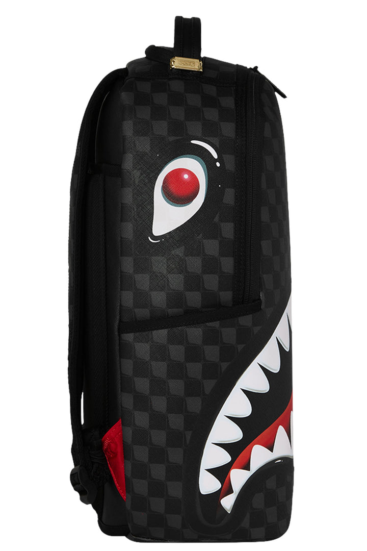 Sprayground Sharks In Paris Hyper Puff Backpack In Black