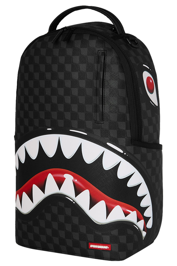 Sprayground Sharks In Paris Hyper Puff Backpack In Black