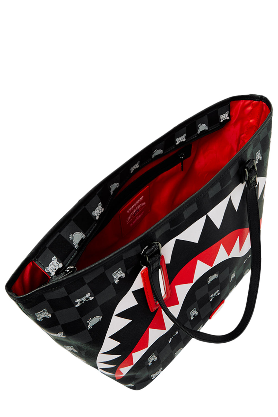 Sprayground Shark Mob Hideout Tote In Black