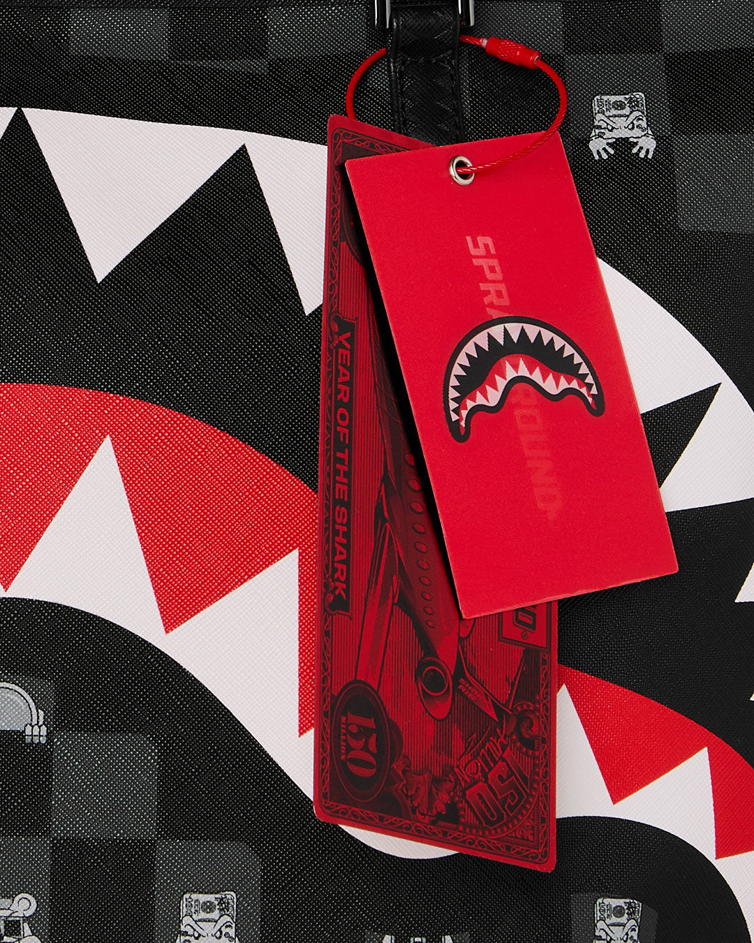 Sprayground Shark Mob Hideout Tote In Black