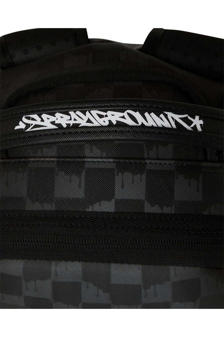 Sprayground Midnight Mural Check Print Backpack In Black