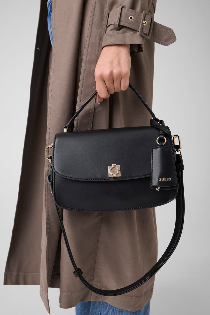 Guess Audrey Structured Hand Bag In Black For Women