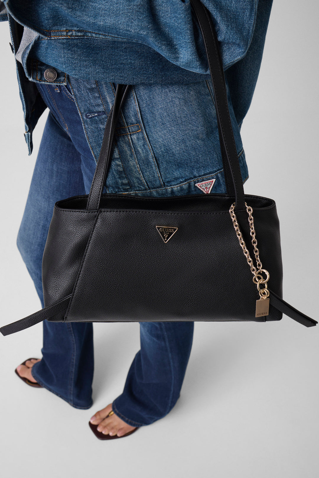Guess Devon Shoulder Bag In Black For Women