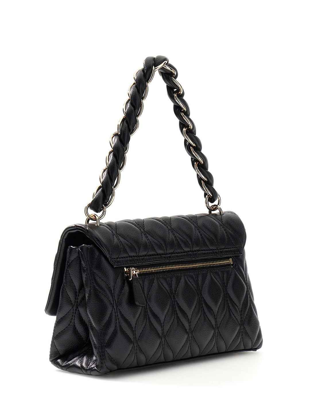 Guess Maxine Quilted Flap Crossbody Bag In Black For Women