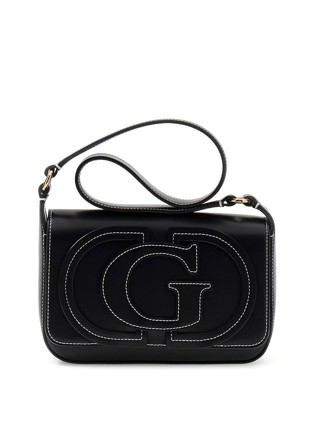 Guess Ruby Flap Shoulder Bag In Black For Women