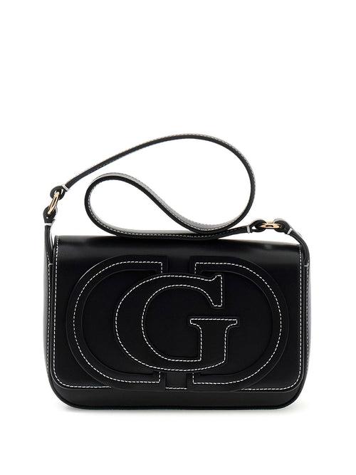 Guess Ruby Flap Shoulder Bag In Black For Women