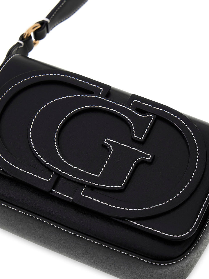 Guess Ruby Flap Shoulder Bag In Black For Women