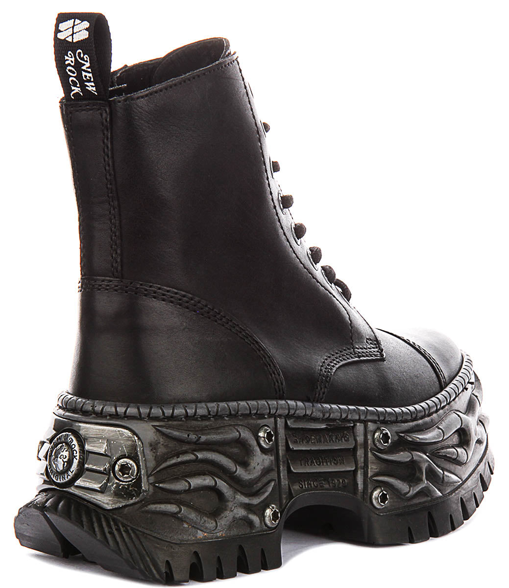 New Rock 083 Gothic Tower In Black For Unisex Platform Boot