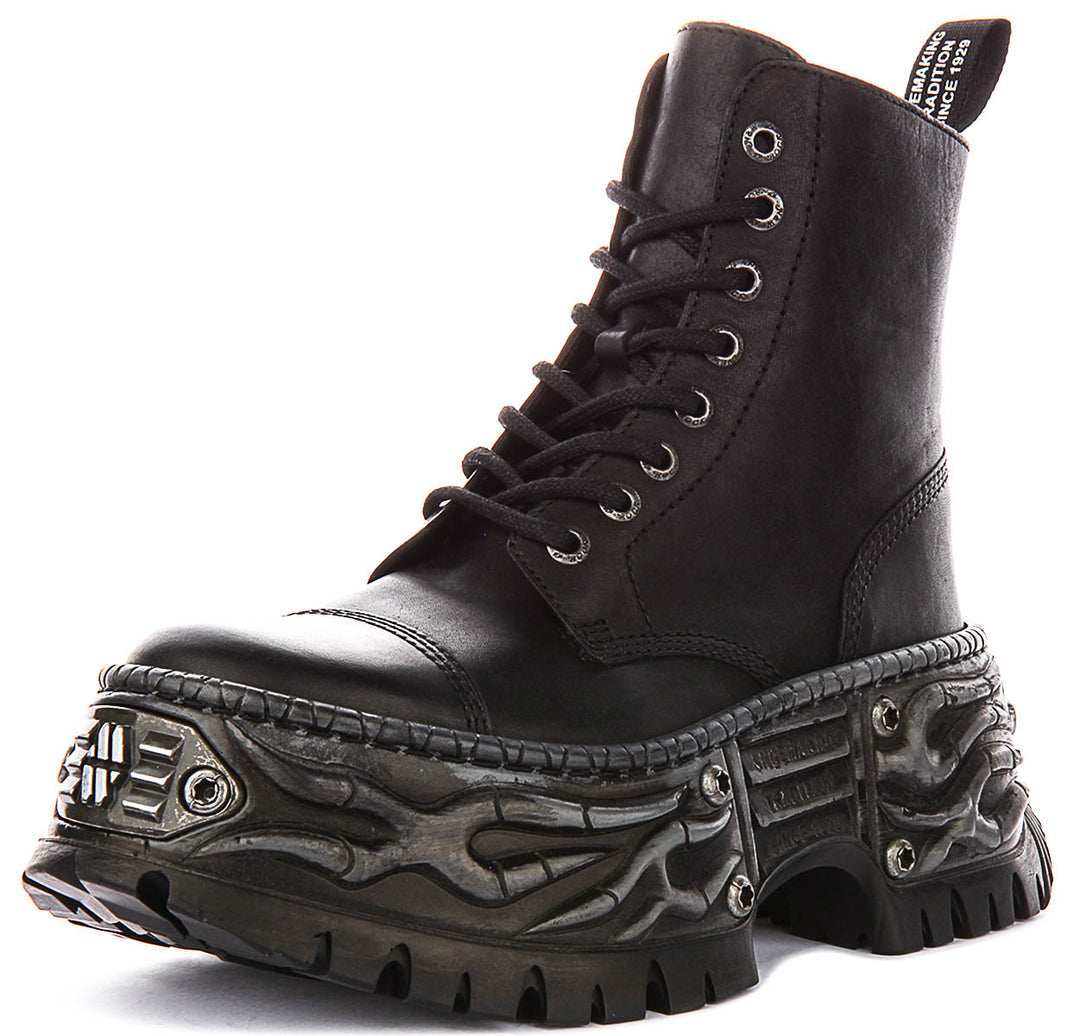 New Rock 083 Gothic Tower In Black For Unisex Platform Boot