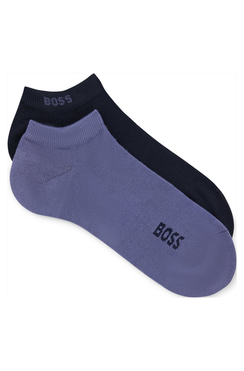 Boss 2P AS VI Bambus Druckfreie Verbundzehen Herren Baumwollsocken in Schwarz Blau