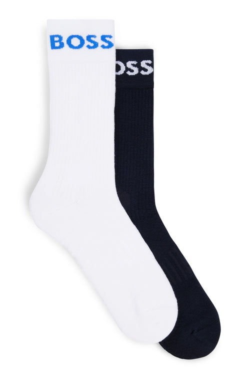 Boss 2 Pair Sport Sock In White & Navy