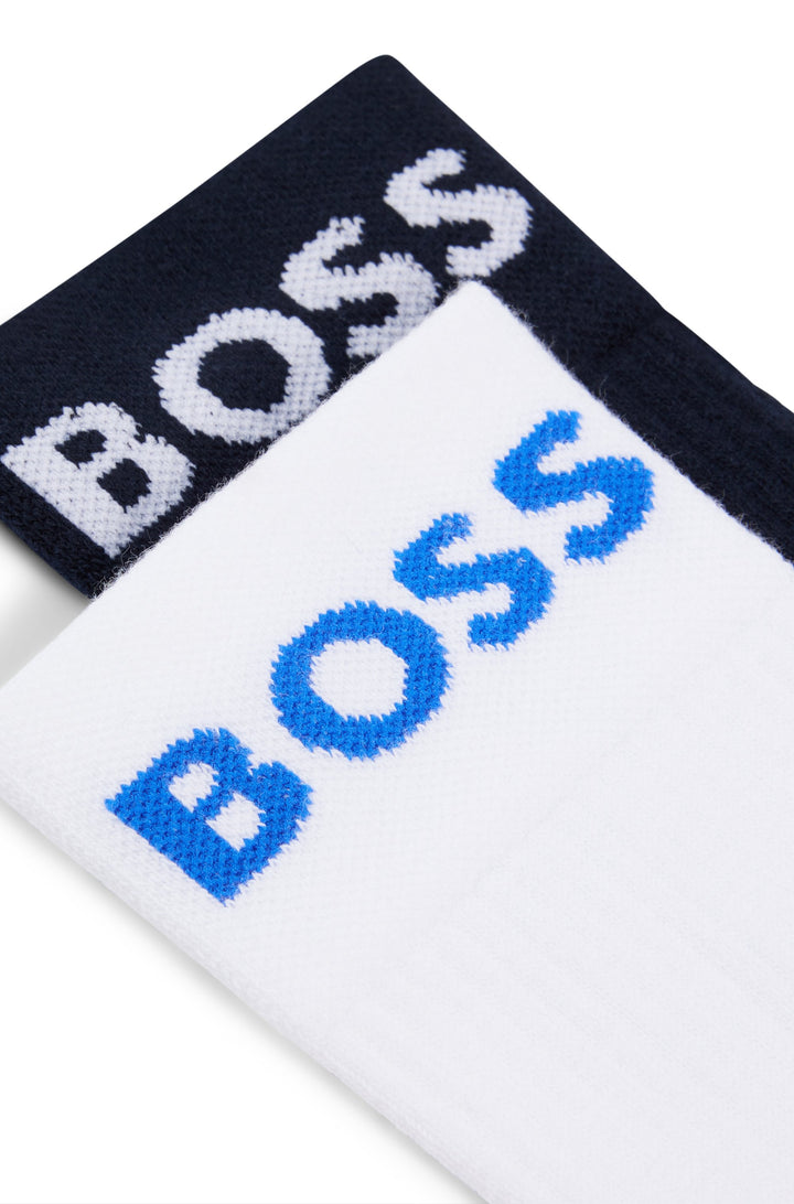 Boss 2 Pair Sport Sock In White &amp; Navy